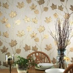 HOLDEN DECOR Holden Décor Elements Maple Leaf Wallpaper (10m X 53cm) (Beige) -HOLDEN DECOR Shop 70356552 3