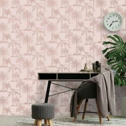HOLDEN DECOR Holden Décor Glistening Palm Tree Wallpaper (32.8ft X 21in) (Blush Pink/Rose Gold) -HOLDEN DECOR Shop 70356564 2