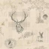 HOLDEN DECOR Holden Décor Richmond Highland Stag Wallpaper (One Size) (Charcoal/Cream) -HOLDEN DECOR Shop 70356715 1