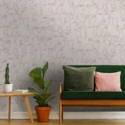 HOLDEN DECOR Holden Décor Abstract Faces Wallpaper (10m X 53cm) (Pink/Rose Gold) -HOLDEN DECOR Shop 70356824 3