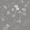 HOLDEN DECOR Holden Décor Glistening Ginkgo Wallpaper (10m X 53cm) (Grey/Rose Gold) -HOLDEN DECOR Shop 70357285 1