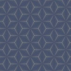 HOLDEN DECOR Holden Décor Geometric Star Wallpaper (10m X 53cm) (Silver/Blue)