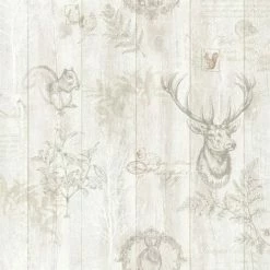 HOLDEN DECOR Holden Décor Stag Wallpaper (10m X 53cm) (Cream/Rose Gold)