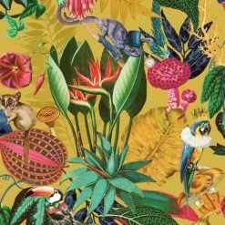 HOLDEN DECOR Holden Décor Wonderland Tropical Wallpaper (10m X 53cm) (Ochre)