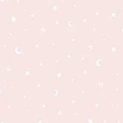 HOLDEN DECOR Holden Décor Over The Rainbow Moon & Stars Wallpaper (One Size) (Pink)