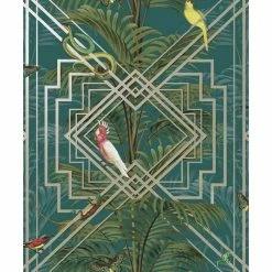 HOLDEN DECOR Holden Décor Cascading Gardens Akello Wallpaper (10m X 53cm) (Turquoise)