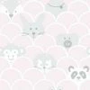 HOLDEN DECOR Holden Décor Over The Rainbow Peek A Boo Animals Wallpaper (32.8ft X 21in) (Pink/Grey/White)