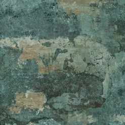HOLDEN DECOR Holden Décor Formations Concrete Effect Textured Wallpaper (10m X 53cm) (Teal)