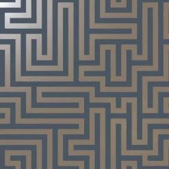 HOLDEN DECOR Holden Décor Glistening Maze Wallpaper (10m X 53cm) (Navy/Gold)