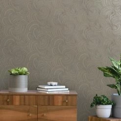 HOLDEN DECOR Holden Décor Aurora Swirl Wallpaper (One Size) (Slate/Rose Gold) -HOLDEN DECOR Shop 70399747 2