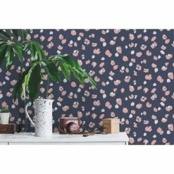 HOLDEN DECOR Holden Décor Amur Leopard Print Wallpaper (10m X 53cm) (Navy/Pink) -HOLDEN DECOR Shop 71067680 3