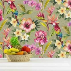 HOLDEN DECOR Bird Of Paradise Wallpaper Birds Flowers Floral Paste The Paper Shiny Gold Holden -HOLDEN DECOR Shop 8348262 3