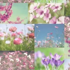 HOLDEN DECOR April Wallpaper Heather Pink Floral Flowers Collage Photos Luxury Holden